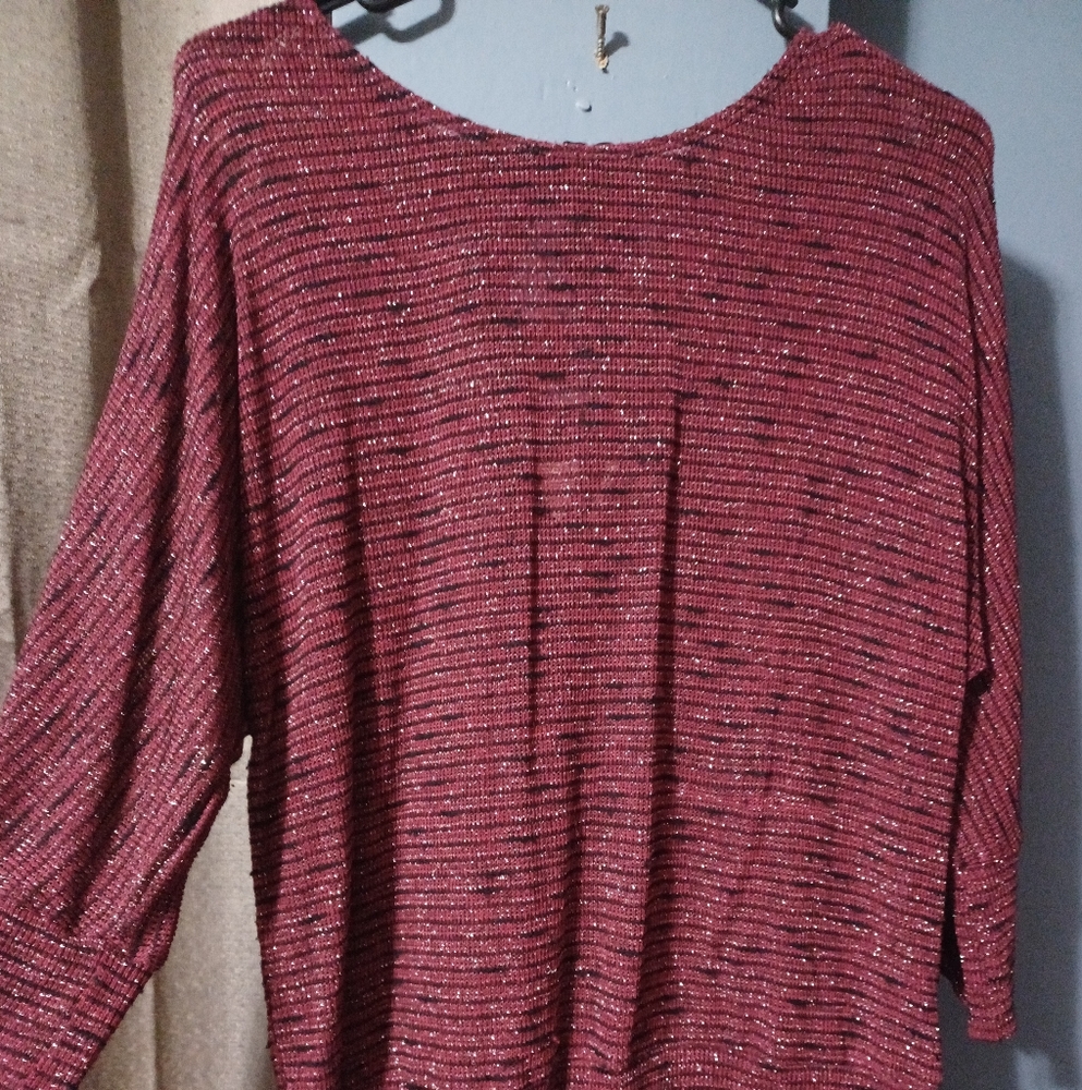 Pretty red sparkly sweater
